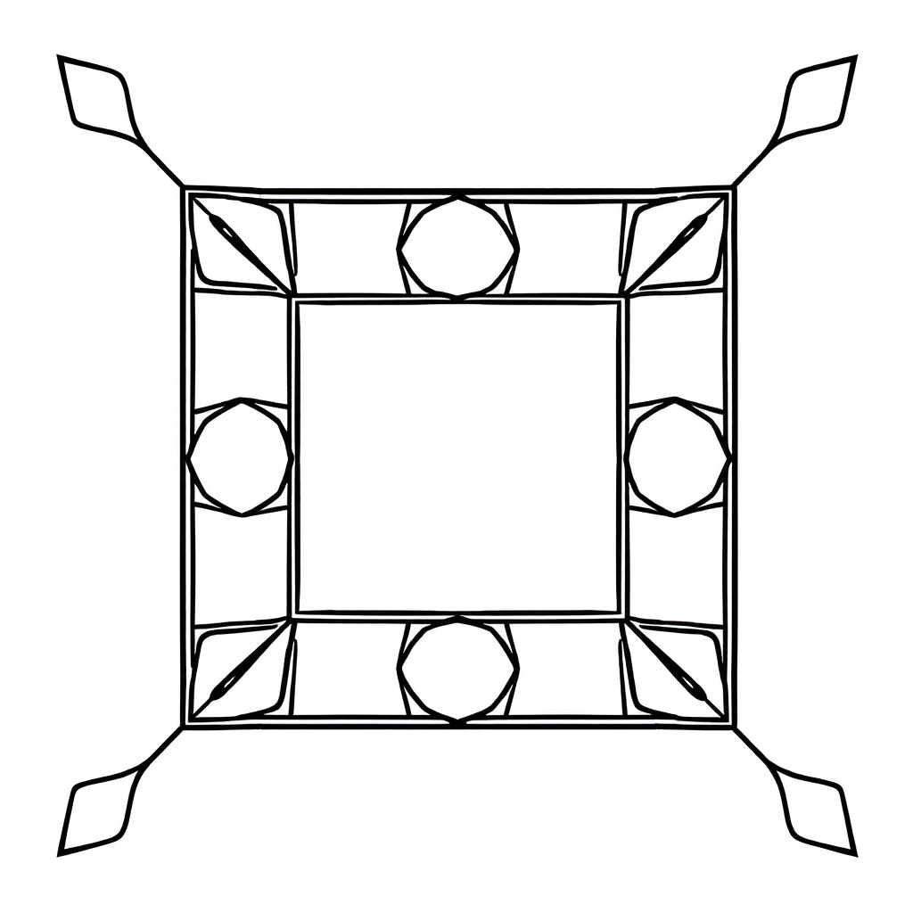 Square shape design pattern recognition Coloring Page | Free Coloring Pages