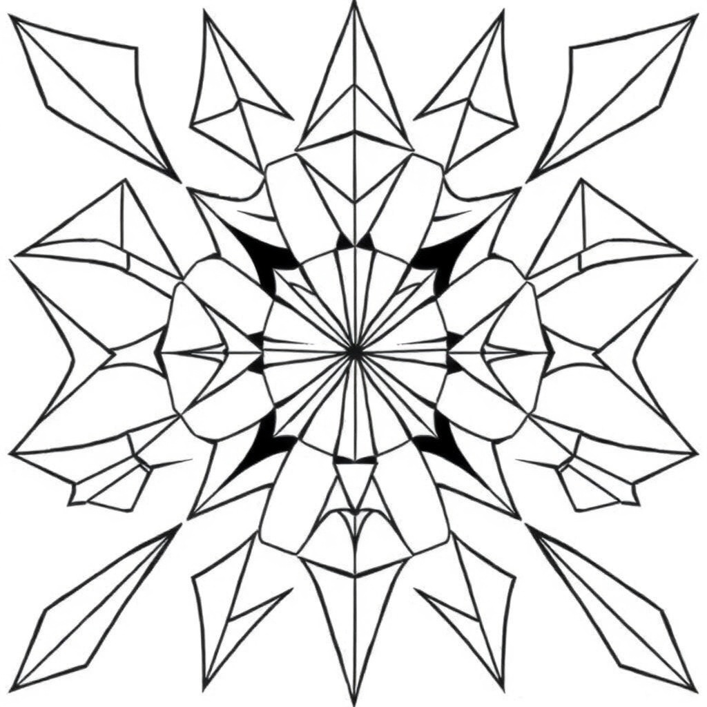 Triangle pattern 3D shapes fun Coloring Page | Free Coloring Pages